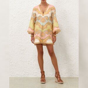Zimmermann Gold Paisley Maxine Midi Dress